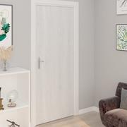 Naklejki na drzwi i meble - vidaXL Okleina samoprzylepna na drzwi 2 szt białe drewno 210x90 cm PVC vidaXL - miniaturka - grafika 1