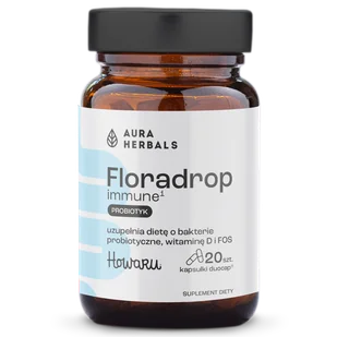 Aura Herbals Floradrop immune, probiotyk, 20 kapsułek - Układ pokarmowy - miniaturka - grafika 1