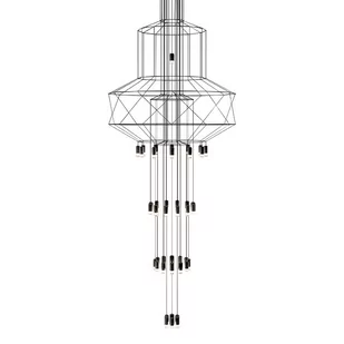KingHome Lampa wisząca FLUSSO 43 - metal, akryl JD0032-43P - Lampy sufitowe - miniaturka - grafika 1