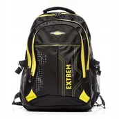 Plecaki - Plecak Wodoodporny Męski Sportowy 30L Duży Do Pracy Czarny Żółty Bag Street - miniaturka - grafika 1