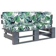 Meble ogrodowe - Ogrodowa sofa narożna z palet, szara, drewno sosnowe kod: V-3066564 - miniaturka - grafika 1