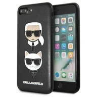 Etui i futerały do telefonów - Karl Lagerfeld Embossed Case Karl & Choupette - Etui iPhone 8 Plus / 7 Plus czarny - miniaturka - grafika 1