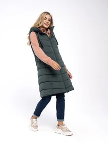 Długi bezrękawnik V-IGGY - Kamizelki damskie - miniaturka - grafika 1