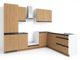 Zestaw Mebli Kuchennych Bari Plus 280X180-P Dąb Kamienny - Meble kuchenne - miniaturka - grafika 1