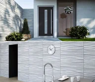 Elewacje - 100x50 cm VT - PB03 (KS kość słoniowa) FALA - panel dekor 3D beton architektoniczny - miniaturka - grafika 1