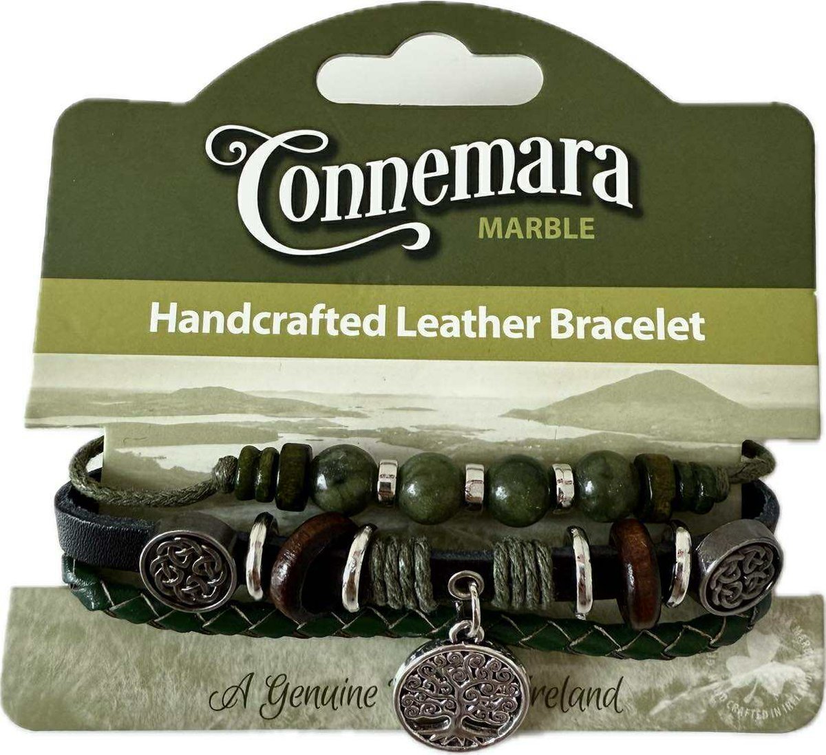 Connemara Marble- Bransoletka Celtycka męska drzewo życia