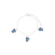 Biżuteria dla dzieci - Bransoletka srebrna 925 z emalią Stich dla małej damy PREZENT - miniaturka - grafika 1