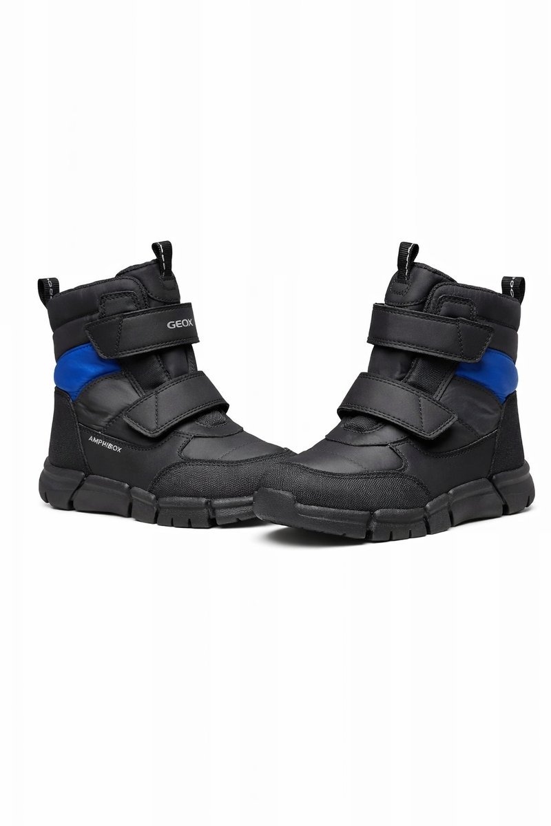GEOX BUTY CHŁOPIĘCE ŚNIEGOWCE CZARNE Z NIEBIESKIMI ELEMENTAMI 30 1I1C