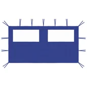 Pozostałe ozdoby ogrodowe - vidaXL Ścianka z oknami do altany, 4x2 m, niebieska - miniaturka - grafika 1