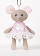 Maskotki i pluszaki - Myszka Patrycja lniany brelok XS maskotka lala - miniaturka - grafika 1