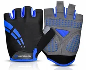 Rękawiczki rowerowe - RĘKWICZKI NA ROWER ŻELOWE ODDYCHAJĄCE UNIWERSALNE ANTYPOŚLIZGOWE BEZ PALCÓW - miniaturka - grafika 1