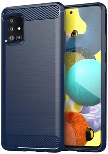 Samsung Hurtel Carbon Case elastyczne etui pokrowiec Galaxy M51 niebieski - Etui i futerały do telefonów - miniaturka - grafika 1