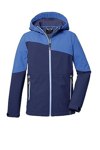 killtec Chłopcy Kurtka typu softshell/kurtka outdoorowa z kapturem KOS 263 BYS SFTSHLL JCKT, blue, 128, 41552-000