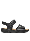 Sandały damskie - Rieker Sandały 64560-01 Czarny - miniaturka - grafika 1