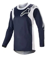 Odzież motocyklowa - Alpinestars Racer Hoen Koszulka Motocross (Dark Blue/Biały,XL) - miniaturka - grafika 1