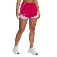 Spodenki damskie - Damskie Spodenki UNDER ARMOUR UA FLY BY 2-IN-1 SHORTS 1382440-681 – Bordowy - miniaturka - grafika 1