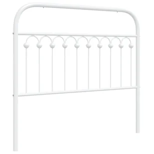 vidaXL Metalowe wezgłowie, białe, 107 cm - Inne meble do sypialni - miniaturka - grafika 1