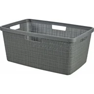 Kosze na bieliznę - Curver Kosz na pranie Jute 245981 46L Ciemnoszary 245981 - miniaturka - grafika 1