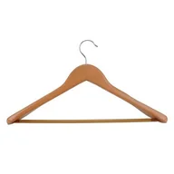 Wieszaki do szafy - Wieszak drewniany Lux beżowy - miniaturka - grafika 1