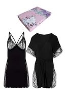 Bielizna nocna - Zestaw Prezentowy Bielizny Nocnej - czarny XL - miniaturka - grafika 1