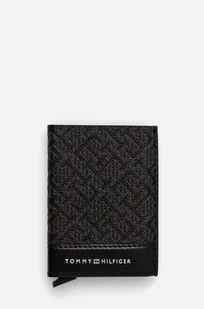 Tommy Hilfiger etui na karty skórzane kolor czarny AM0AM12783 - Etui na dokumenty i karty - miniaturka - grafika 1
