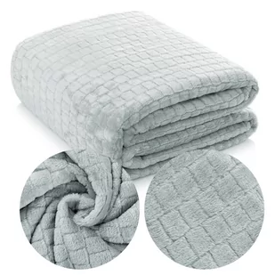 Koc 200 x 220 Mikrofibra Tłoczony Ardea Kostka 06 - Koce - miniaturka - grafika 1