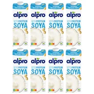 Napoje roślinne - Alpro Napój Sojowy z wapniem i witaminami zestaw 8 x 1000 ml - żywność - miniaturka - grafika 1