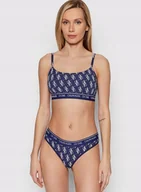 Biustonosze - CALVIN KLEIN BIUSTONOSZ BEZ FISZBIN GRANATOWY Z LOGO XL 2A2E5_A* TIA - miniaturka - grafika 1