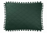 Poszewki na poduszki - Spod Igły i Nitki, Butelkowa zieleń Poszewka Do Narzuty Z Pomponami  POMPOO, 50x70 cm - miniaturka - grafika 1