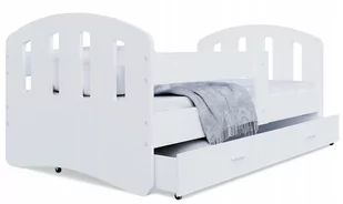 ﻿Łóżko dziecięce 180x90 białe + materac HAPPY - Łóżka dla dzieci i młodzieży - miniaturka - grafika 1