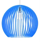 Lampy sufitowe - Candellux HAGA LAMPA WISZĄCA 1X60W E27 36X36X110 NIEBIESKI - miniaturka - grafika 1