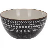 Miski i półmiski - EH Excellent Houseware Miska ceramiczna na sałatki kuchenna kolor czarny ze wzorem 8719987149641 - miniaturka - grafika 1