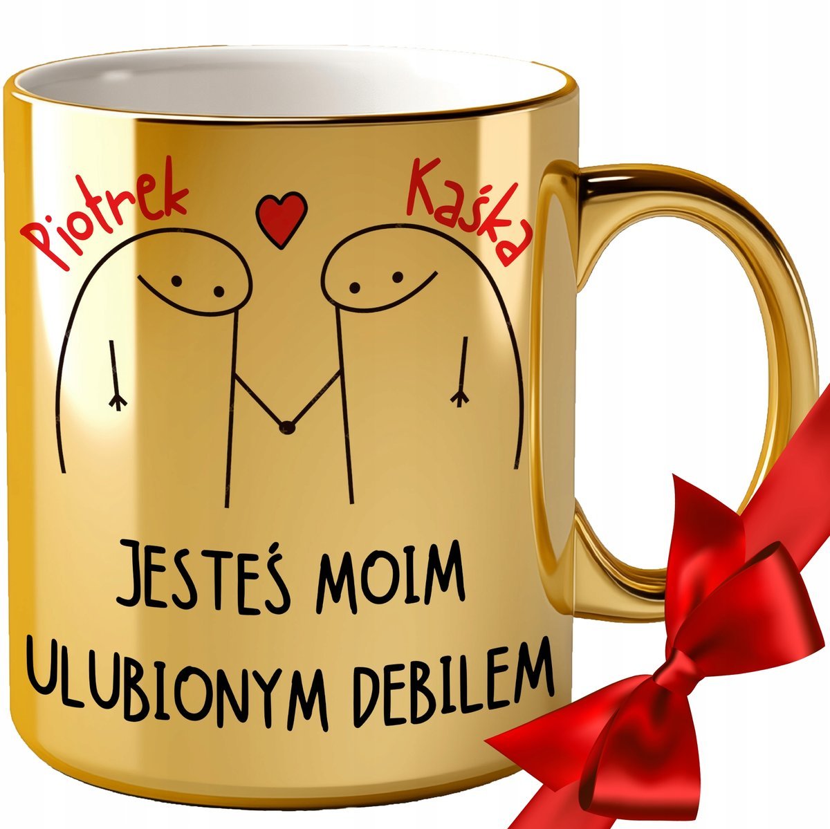 KUBEK Z IMIENIEM JESTEŚ MOIM ULUBIONYM DLA DZIEWCZYNY CHŁOPAKA WALENTYNKI