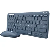 Zestawy myszka + klawiatura - Zestaw bezprzewodowy TRUST (BT+WIRRLES) Lyra Niebieski - miniaturka - grafika 1