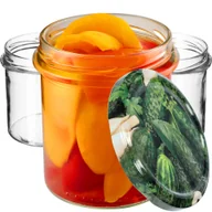Pojemniki kuchenne - Szklane słoiki Avila 350ml 100 szt. 82mm + wieczka "Ogórki" - miniaturka - grafika 1