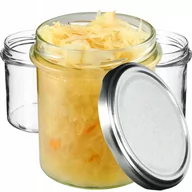 Pojemniki kuchenne - Szklane słoiki Avila 350ml 50 szt. 82mm + wieczka srebrne - miniaturka - grafika 1