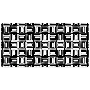 Mata na biurko Geometryczny czarno-biały wzór 120x60 cm - Podkładki na biurko - miniaturka - grafika 1