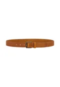 Paski - PASEK SKÓRZANY BRĄZOWY WRANGLER 112358070 LEATHER BELT COGNAC 110 - miniaturka - grafika 1