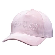 Czapki damskie - Damska Czapka z daszkiem GUESS VELVET CAP V4BZ04KBXI2-G1FU – Beżowy - miniaturka - grafika 1