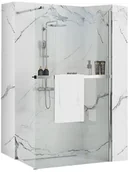 Ścianki i drzwi prysznicowe - Ściana Boczna Rea Aero Chrom 80 - miniaturka - grafika 1