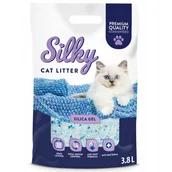 Żwirek dla kotów - SILKY żwirek silikonowy dla kota antybakteryjny 3,8L - miniaturka - grafika 1