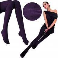 Rajstopy - Rajstopy Kaszmir Damskie Ciepłe Grube Kolory 300 Den Uniwersalny Fiolet - miniaturka - grafika 1