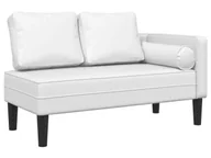 Szezlongi - Biały szezlong z ekoskóry L7-N16 - miniaturka - grafika 1