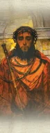 Ikony i obrazy sakralne - Baner na Wielki Post , Jezus Umęczony 75x200cm - miniaturka - grafika 1
