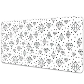 Podkładki na biurko - Duża podkładka na biurko Rysowane diamenty 90x45cm - miniaturka - grafika 1
