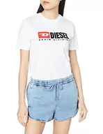 Koszulki i topy damskie - Diesel T-reg-DIV T-Shirt Koszulka damska, Jasny biały, XXS - miniaturka - grafika 1