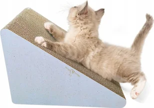 DRAPAK DLA KOTA Biały TRÓJKĄT 46 x 39 x 27 x 30 cm Mruu&Pruu - Drapaki dla kotów - miniaturka - grafika 1