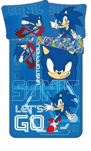Pościel Dziecięca 140x200 cm Sonic Prime Netflix Jeż Gra Hedgehog - Pościel dla dzieci - miniaturka - grafika 1