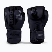 Rękawice bokserskie - Rękawice Bokserskie GroundGame Stripe czarne 21BOXGLOSTRBL10  16 oz - miniaturka - grafika 1