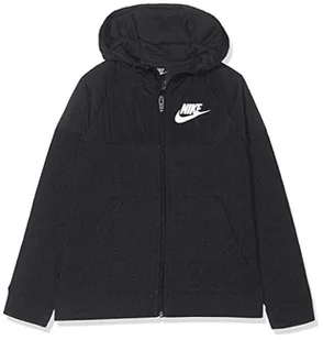 Nike bluza chłopięca B Nsw Hoodie Fz Av czarny czarny/biały L - Bluzy dla chłopców - miniaturka - grafika 1